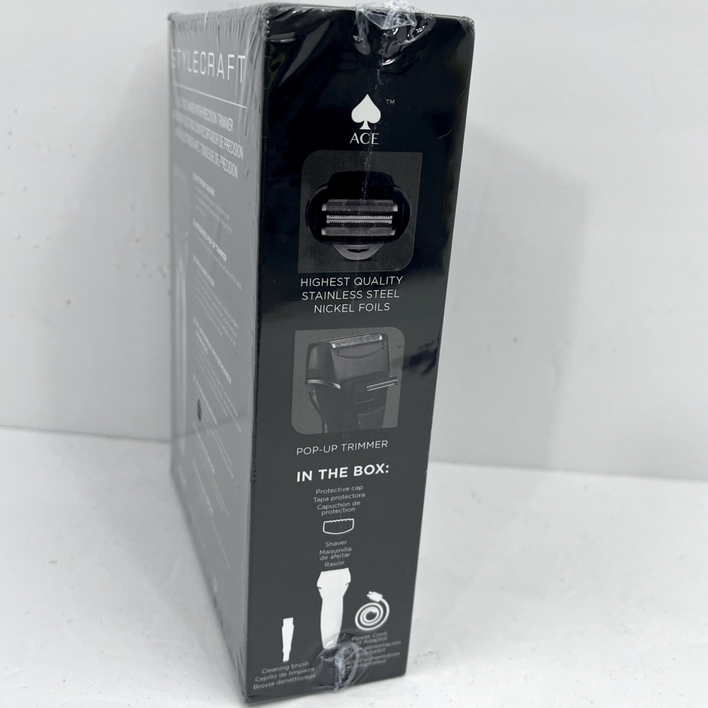 STYLE CRAFT ACE 2.0 WATERPROOF ELECTRIC SHAVER WITH PRECISION TRIMMER,WET OR DRY - Picture 4 of 6